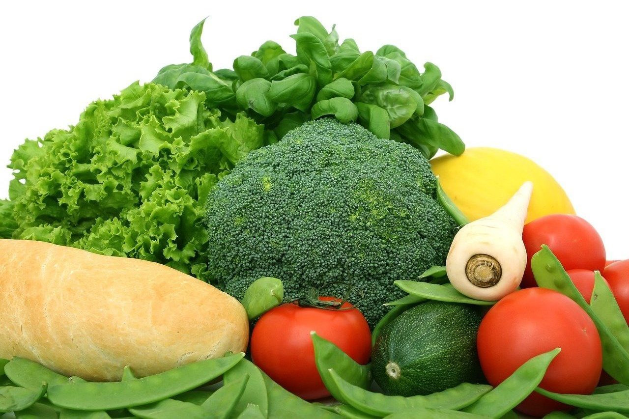 Fresh vegetables including broccoli